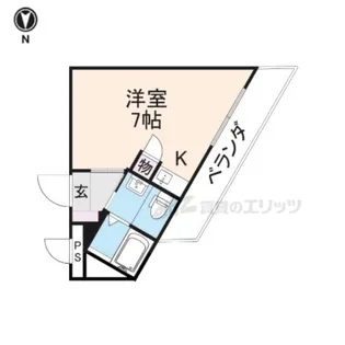 シティハウス丹波橋【309号室】の間取り