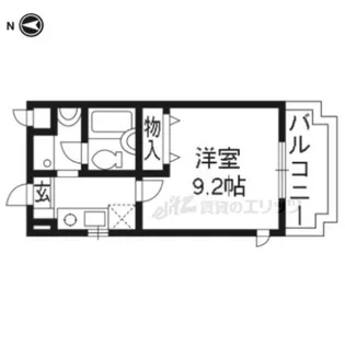 シャローム北白川【302号室】の間取り