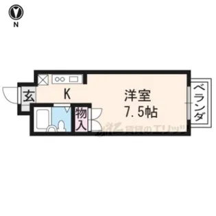ミニヨン北白川【101号室】の間取り