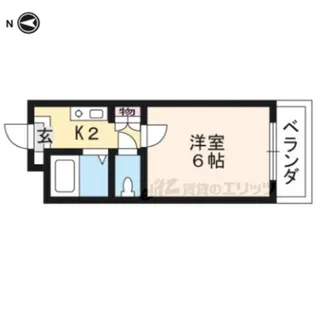 ファミリエ北白川【204号室】の間取り
