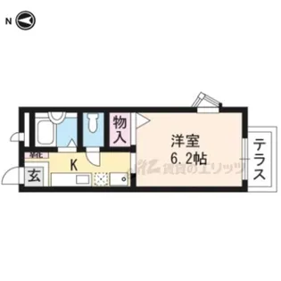 グリーンキャンパス北白川【201号室】の間取り