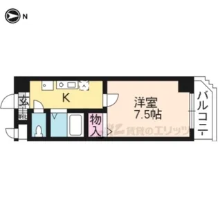 モンテリザヤ【306号室】の間取り