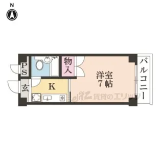 メゾン聖護院【201号室】の間取り