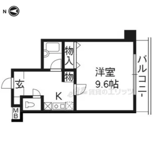 ドミトリィ御池【402号室】の間取り