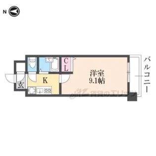 ドミトリィ御池【206号室】の間取り