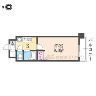 ドミトリィ御池【305号室】の間取り