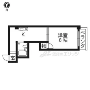 万里小路アベニュー【4-G号室】の間取り