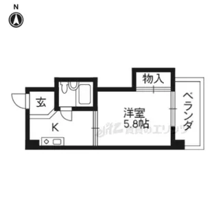 万里小路アベニュー【4-C号室】の間取り