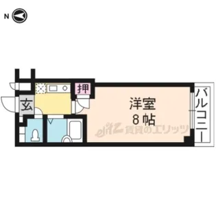 ロイヤルシティ丹波橋【205号室】の間取り