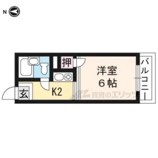 ユニメント桂翠【503号室】の間取り