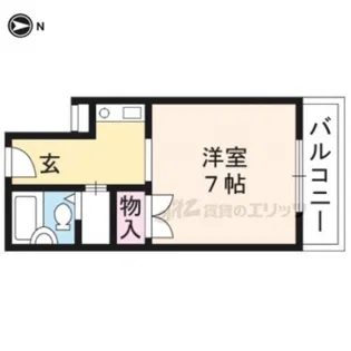 ベルハイツ中書島【402号室】の間取り