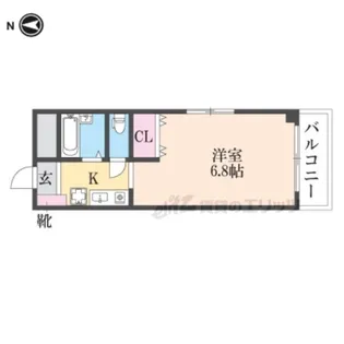 セゾン桃山【3階】の間取り