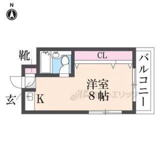 カーサ桃山【206号室】の間取り