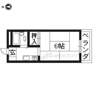 グランヴィラ桃山【205号室】の間取り