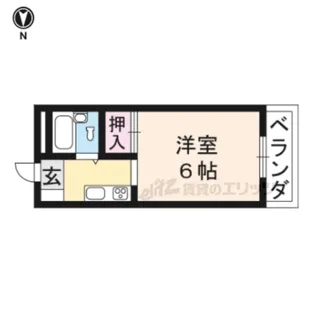 グランヴィラ桃山【105号室】の間取り