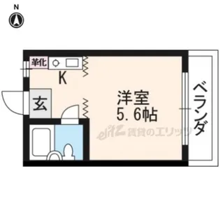 シティハイツ百万遍【203号室】の間取り