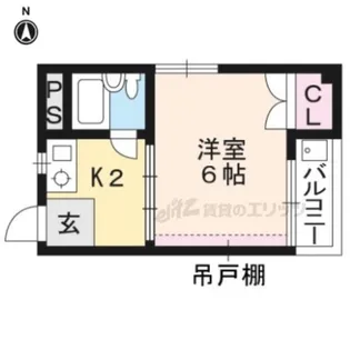 シティハイツ百万遍【405号室】の間取り