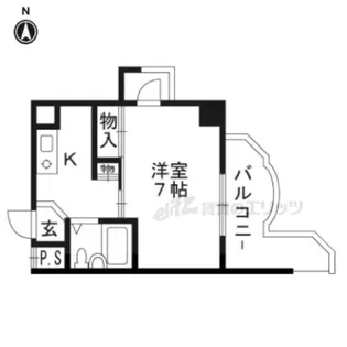 賀茂女子学生会館【407号室】の間取り
