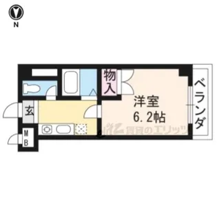 ヴェルメゾン今出川【205号室】の間取り