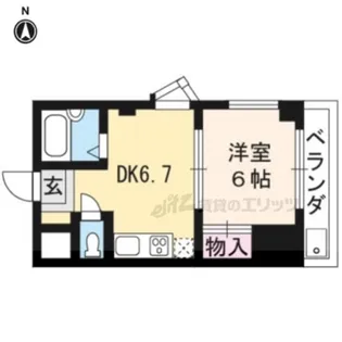 パパス永楽【101号室】の間取り