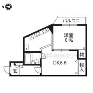 サンシャインロッキー【107号室】の間取り