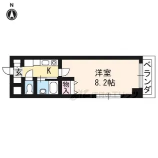 カーサ椥辻【501号室】の間取り