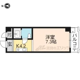 poika四条烏丸【5-C号室】の間取り