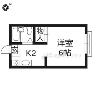 コーポオギノ【206号室】の間取り