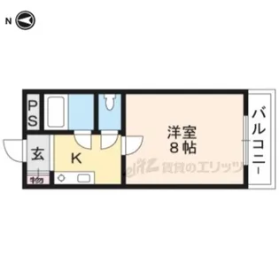 エクセレント丸太町【106号室】の間取り