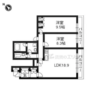 パークハウス【201号室】の間取り