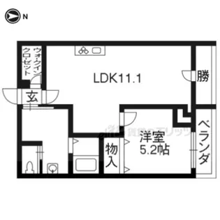 ジョイナス三宅【101号室】の間取り
