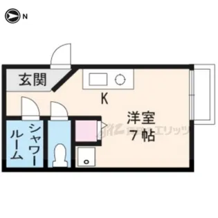 VILLETTA 御苑前【107号室】の間取り