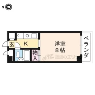 今出川アイビーハウス【406号室】の間取り