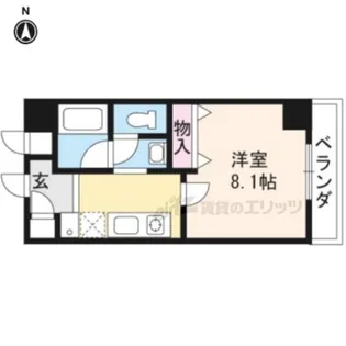 フレグランスKADONO【108号室】の間取り