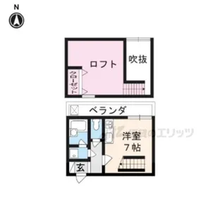 烏丸今出川NORTH1【102号室】の間取り