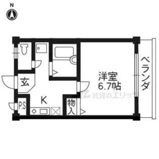 1Kの間取り画像