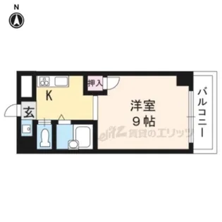 ラフィーネ四条堀川【4階】の間取り