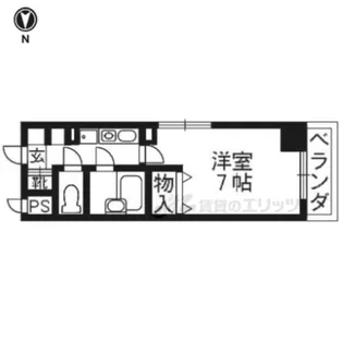 大晋メゾネ四条大宮【413号室】の間取り