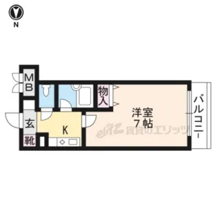 大晋メゾネ四条大宮【412号室】の間取り