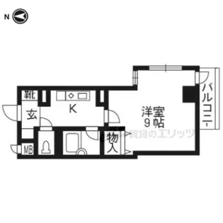 大晋メゾネ四条大宮【316号室】の間取り