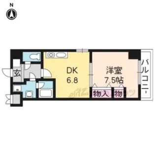 プラネシア星の子京都駅前西【101号室】の間取り