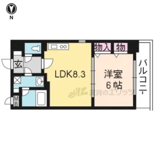 プラネシア星の子京都駅前西【405号室】の間取り