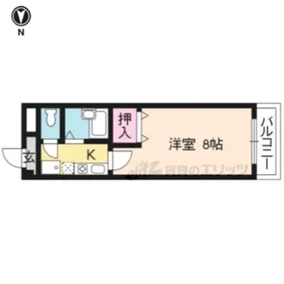 サンパティーク北山【107号室】の間取り