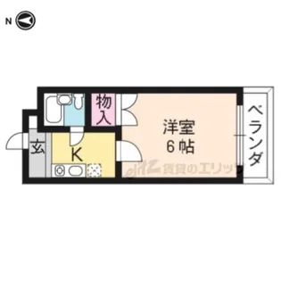 ラ・シャンブル【407号室】の間取り