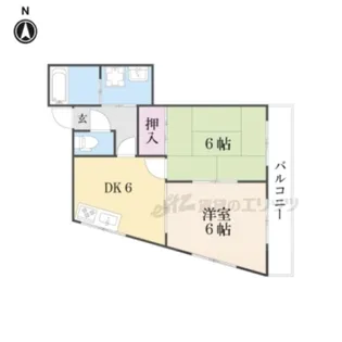 パレアズマ今里【301号室】の間取り