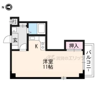 アビタ上賀茂【307号室】の間取り