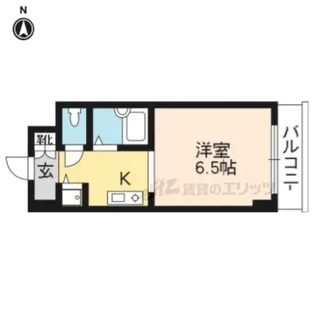 パインフィールド上賀茂【308号室】の間取り