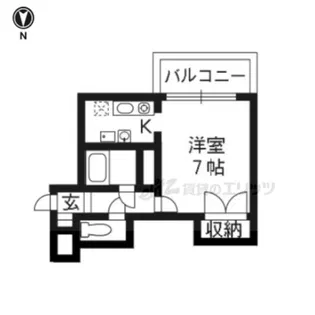 キャルバリー【102号室】の間取り