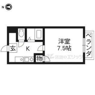 アクティブニシモト【103号室】の間取り