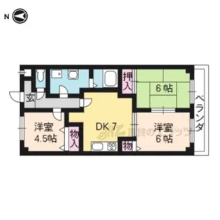 ドメーヌ伏見【2階】の間取り